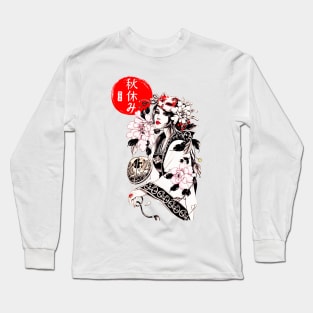 Beautiful Japanese Geisha Girl Long Sleeve T-Shirt